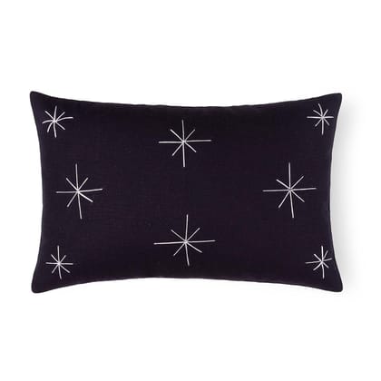 Christmas Cushion Cover with Embroidery 12x18 Inches