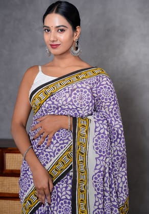 Jaipur Hand Block Print Saree