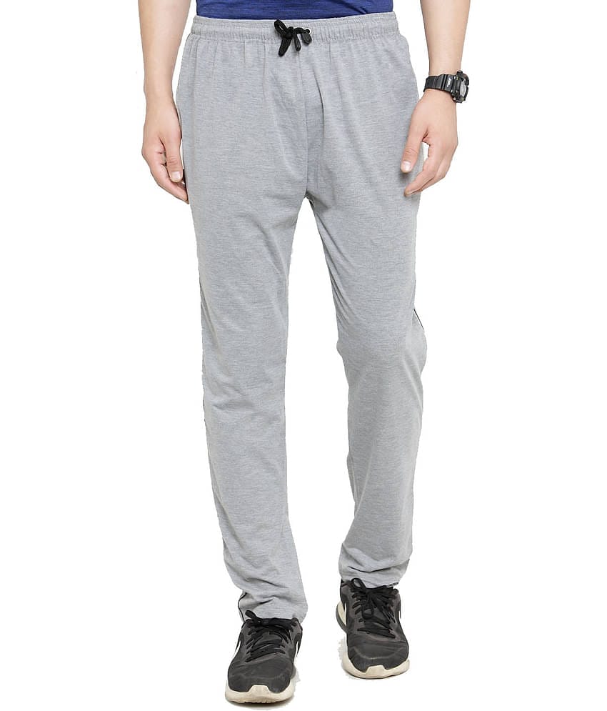 Uzarus Grey Cotton Printed Trackpants