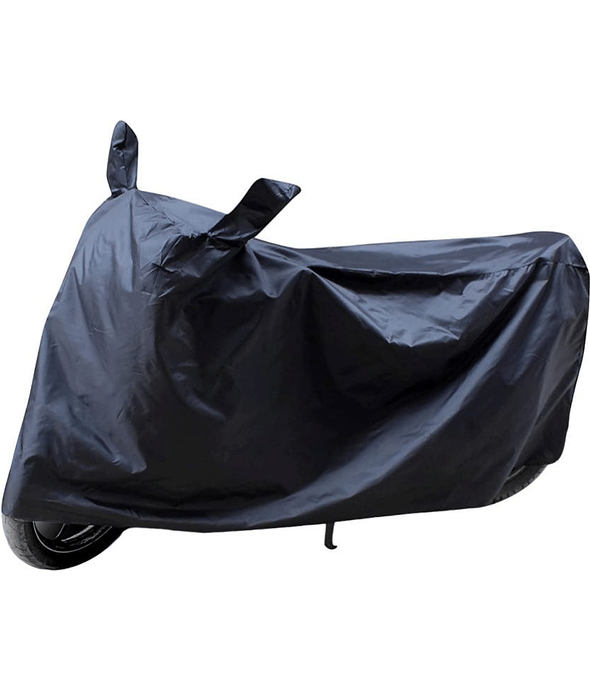 AutoRetail - Black Dust Proof Two Wheeler Polyster Cover With (Mirror Pocket) for CBZ X-Treme ( Pack of 1 )