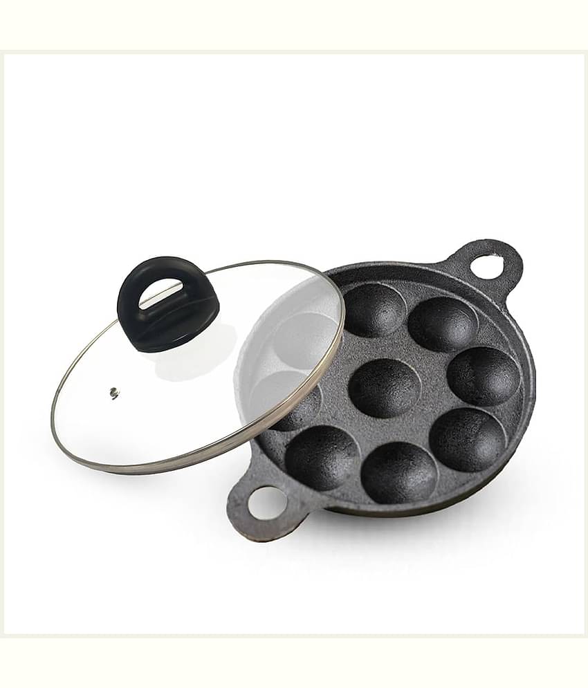 The Indus Valley Cast Iron No Coating Appam Patra ( Pack of 1 )