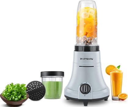 Longway Sage 500 Watt Juicer Mixer Grinder with 2 Jars for Grinding, Mixing, Juicing with Powerful Motor | 1 Year Warranty | (Black & Gray, 2 Jars) Longway Sage 500 Watt Juicer Mixer Grinder with 2 Jars for Grinding, Mixing, Juicing with Powerful Motor |