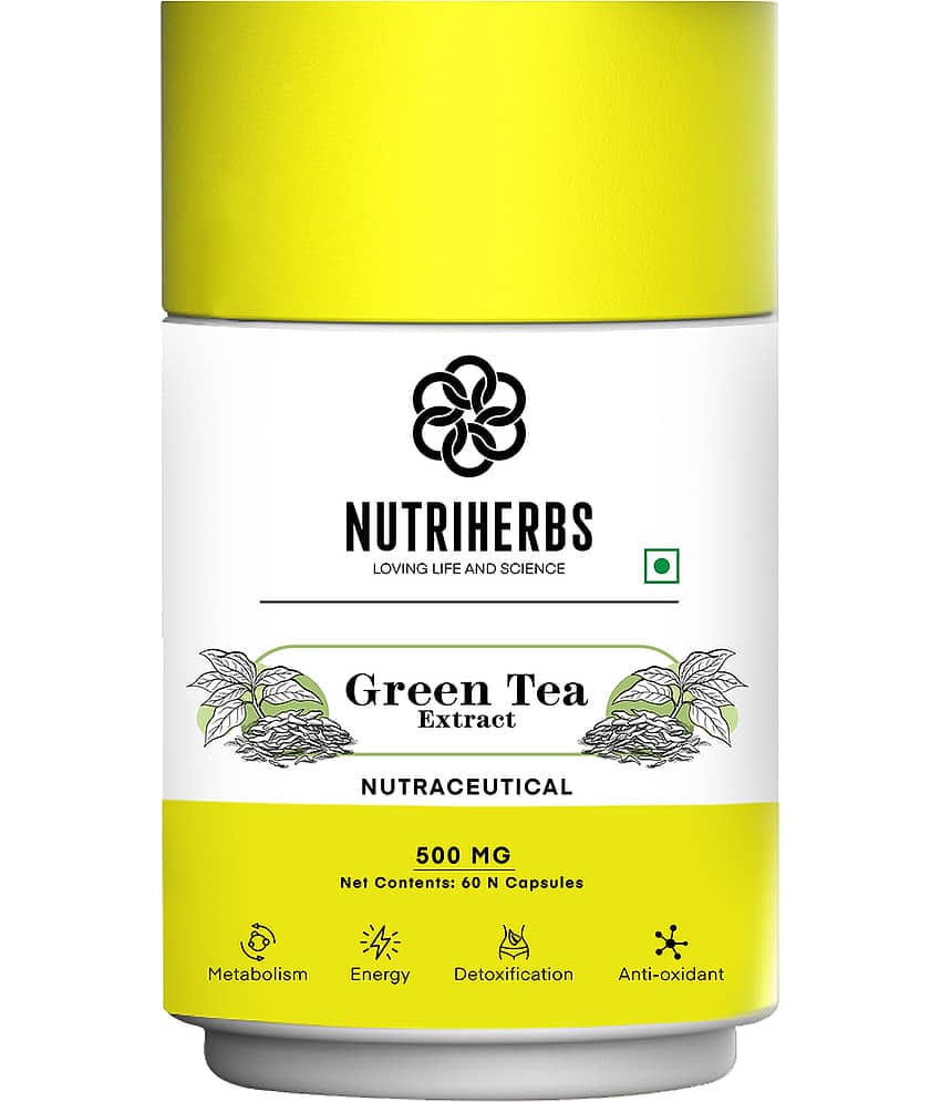 Nutriherbs Green Tea Extract 500mg Antioxidant Supplement -  60 Capsules | For Weight Management