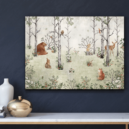 Forest Life Theme Wood Print Wall Art-9 X 12 Inches / Pinewood Thickness: 6mm