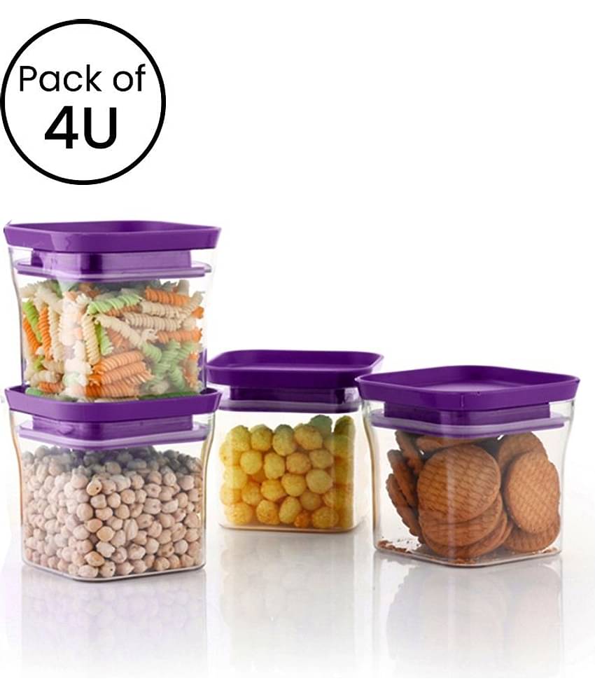 iview kitchenware Multi-Purpose Container 600ml each,Purlpe Lid (4U)