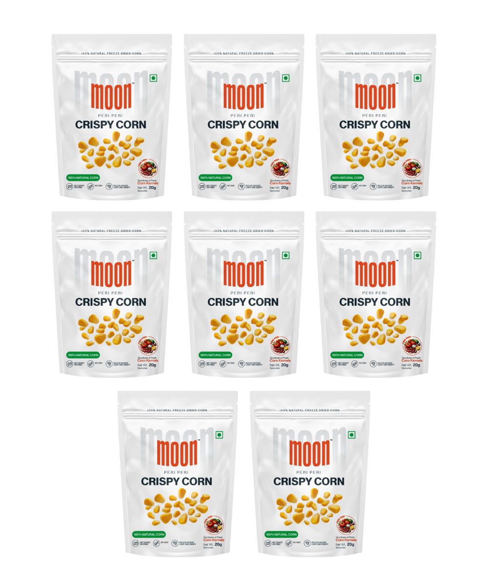 Moon Peri Peri Crispy Corn, 20 gm - Pack of 12