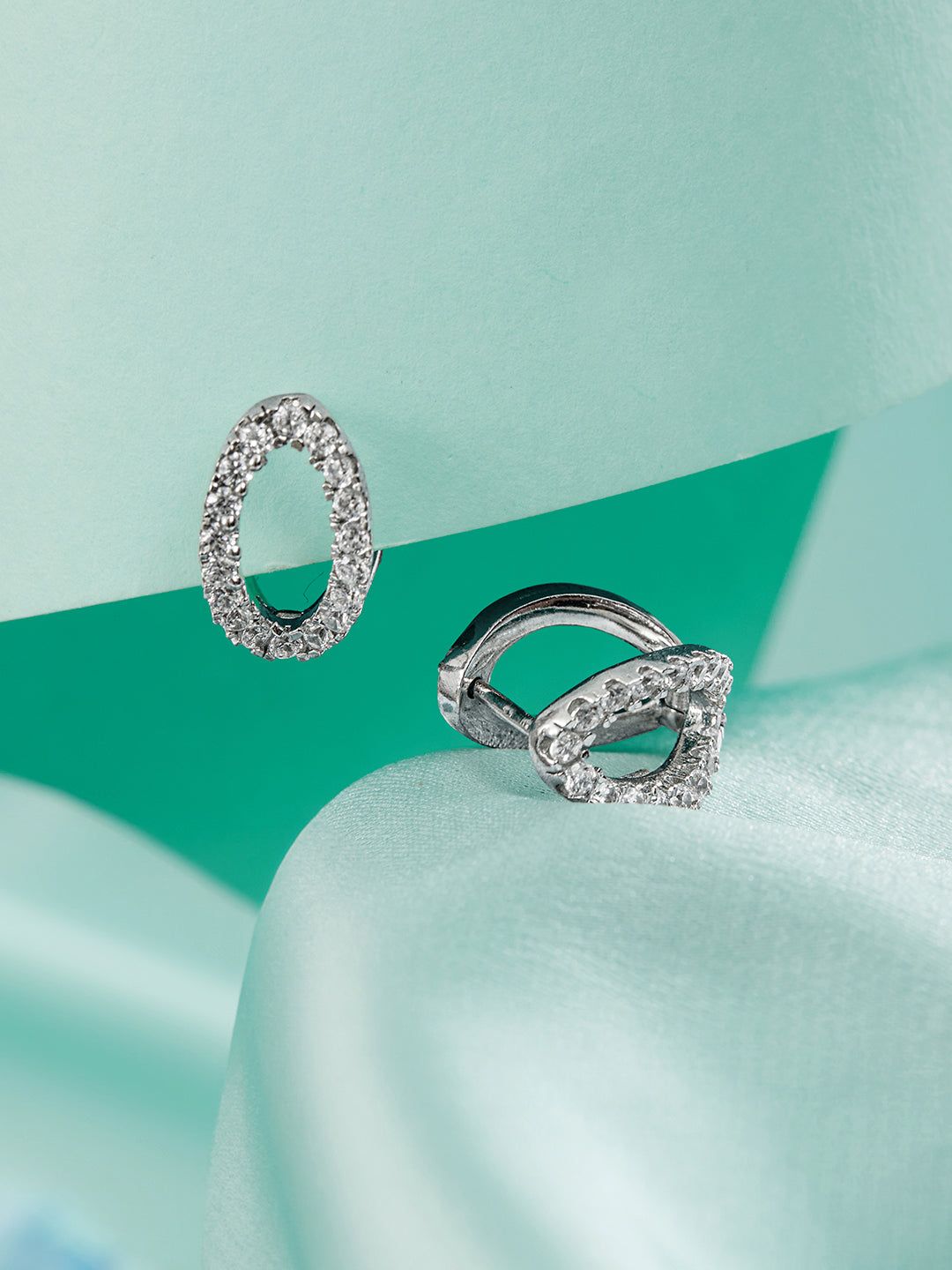 925 Sterling Silver Rhodium Plated minimal Bali Studds Earrings