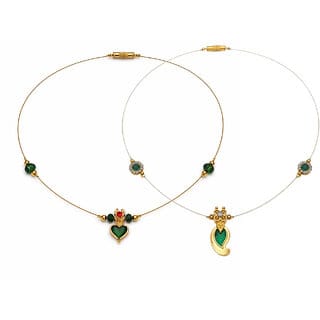 Invisible Chain 1 Layer, Dark Green and Emerald Green Colour, 2 Qty