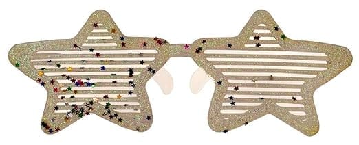 Neon Glitter Star Shaped Shades (White)