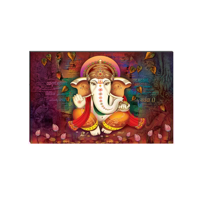 6MM MDF Lord Ganesha Satin Matt Texture UV Art Painting