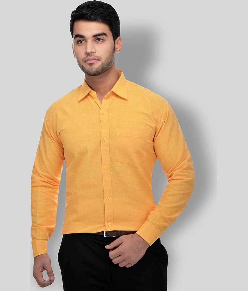 DESHBANDHU DBK - Yellow Cotton Regular Fit Men's Formal Shirt (Pack of 1)