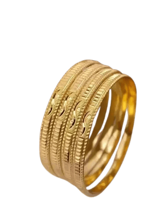 'Elegant Gold Bangles Set for Women - Set of 3'