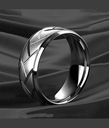 Thrillz Silver Michelin Ring | Simple Stainless Steel Ring | Mens Silver Ring | Minimalist Silver Ring | Mens Black Band| Gift for Him