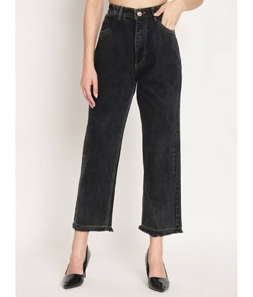 Angel Fab - Black Denim Straight Fit Women's Jeans ( Pack of 1 )
