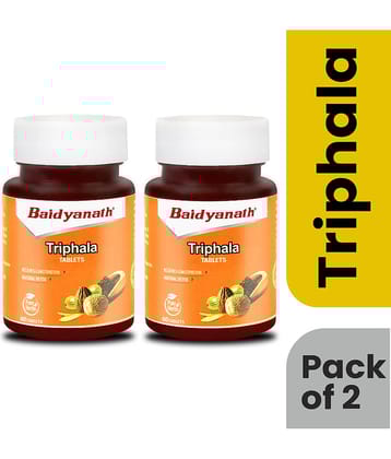 Baidyanath Triphala Tablets- 60 Tab|An Ayurvedic Formulation | Helpful in Constipation|(Pack of 2)