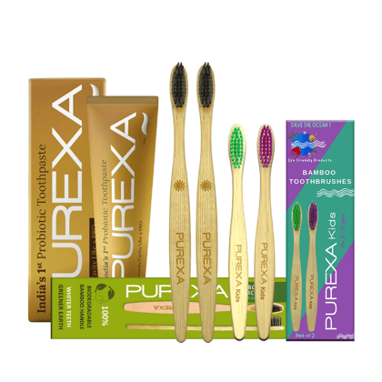 Probiotic Toothpaste With Bamboo Adult & Kids Toothbrush