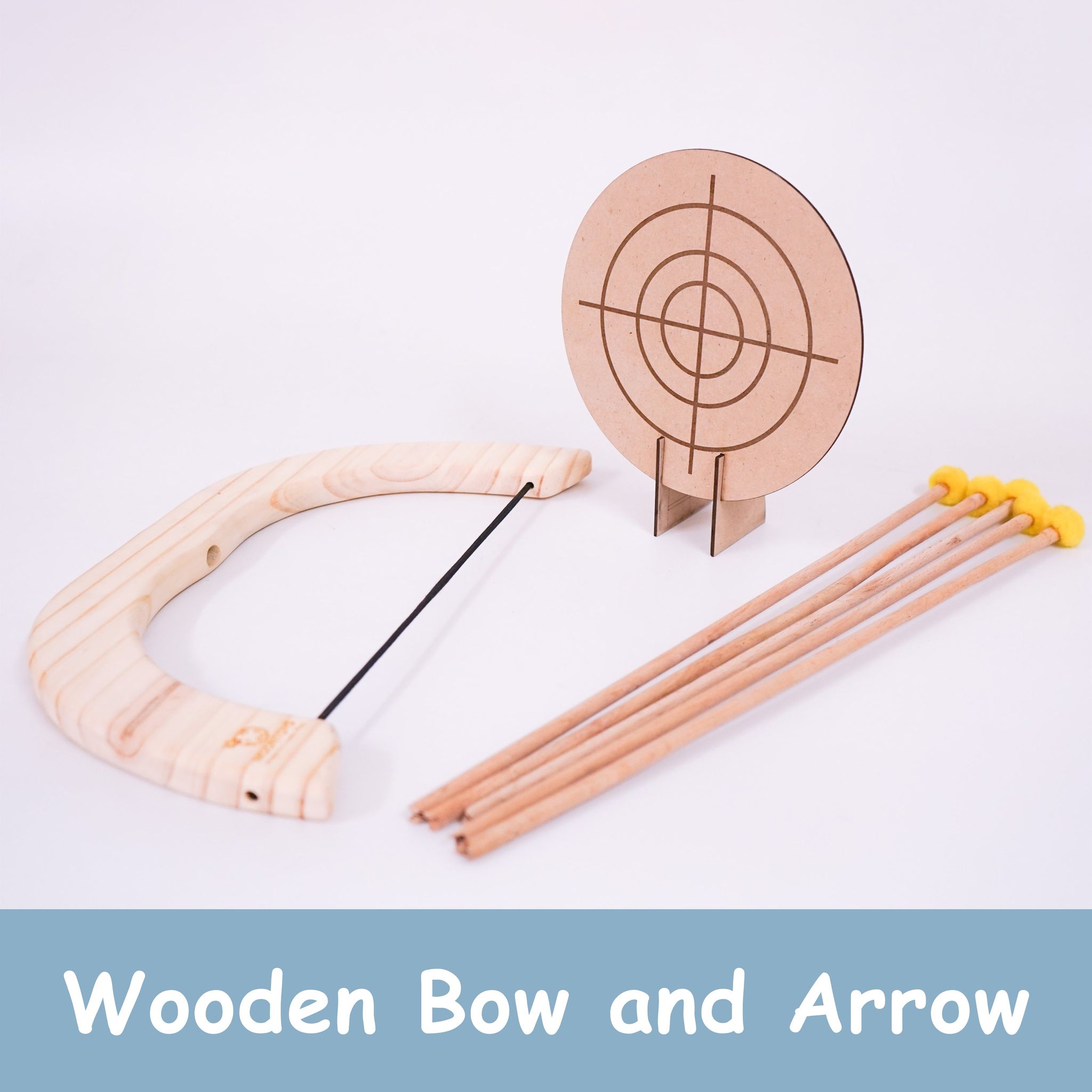 Handmade Wooden Bow and Arrow Set