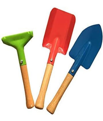 Kiddie  Rake & Shovel with Wooden Handle Tools
