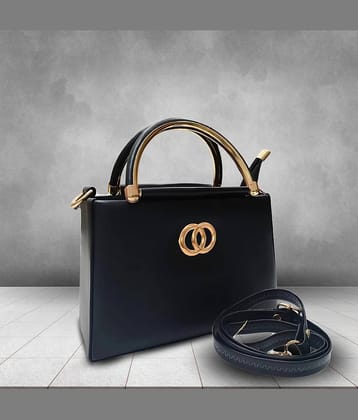 TCRAZY Sling Bag Faux Leather Set of 1 ( Black )