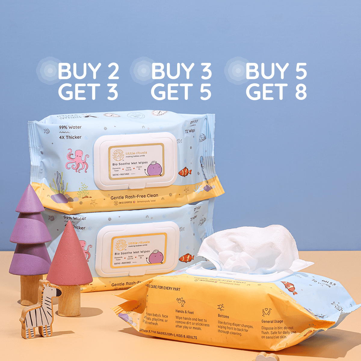 Bio Soothe Wet Wipes-1P