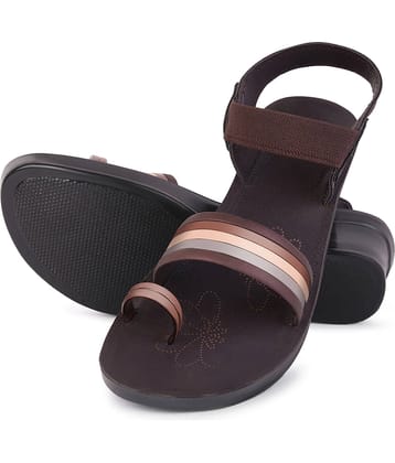 PENNEN Brown Women's Floater Sandals