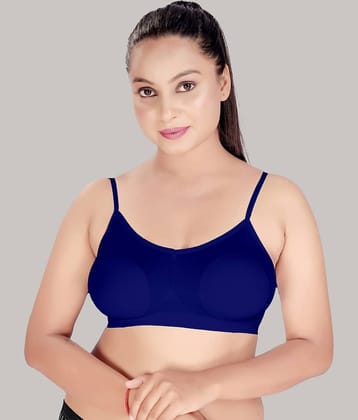 haya fashion Polyester Women's Bralette Bra ( Blue ) Nermin Bralette Non Padded Polyester women's Bra