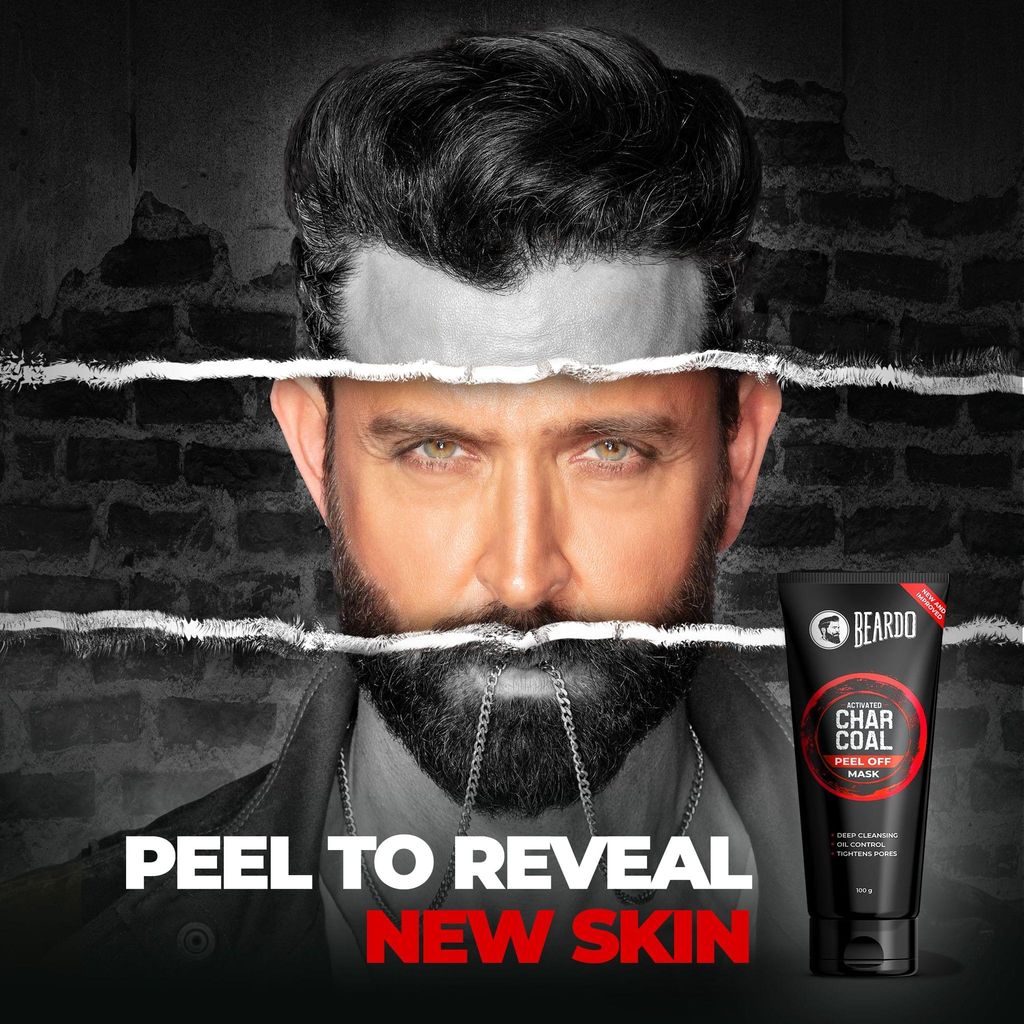 Beardo Activated Charcoal Facewash & Peel Off Mask Combo