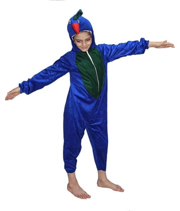 Kaku Fancy Dresses Peacock National Bird Costume -Multicolour, 5-6 Years, For Boys & Girls
