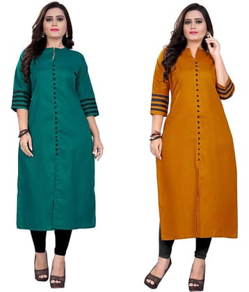 Shagun Multicolor Cotton Front Slit Kurti