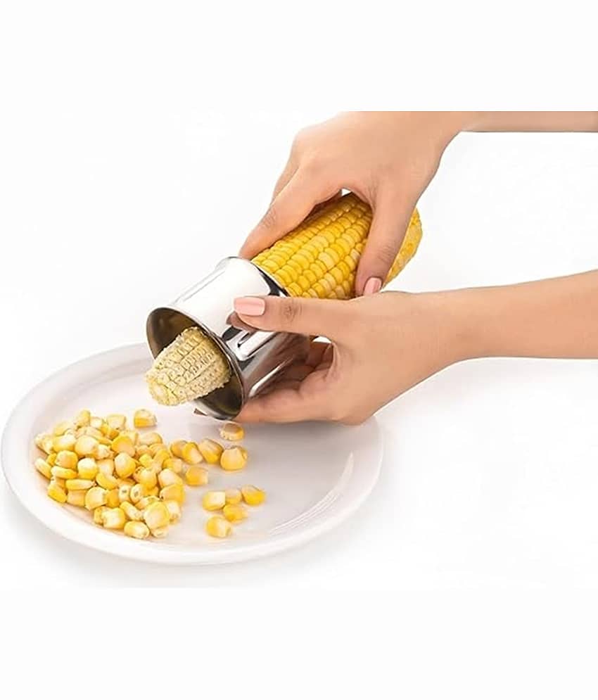 Stainless Steel Unbreakable Corn Cutter/Corn Seed Remover Cutter/Cob Stripping Kernels Remover Set Of 1