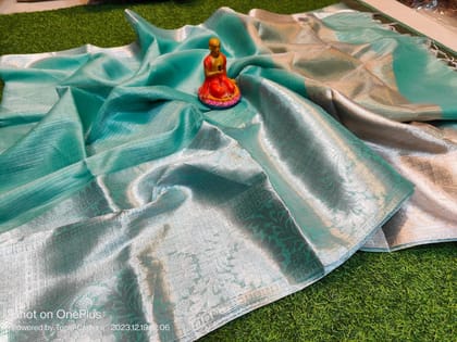 Pure Kota Tissue Work Banarasi Saree with Blouse