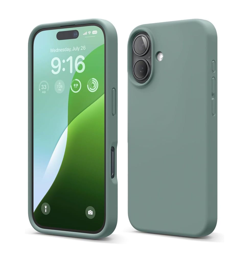 LIRAMARK Liquid Silicone Soft Back Cover Case for Apple iPhone 16 Plus