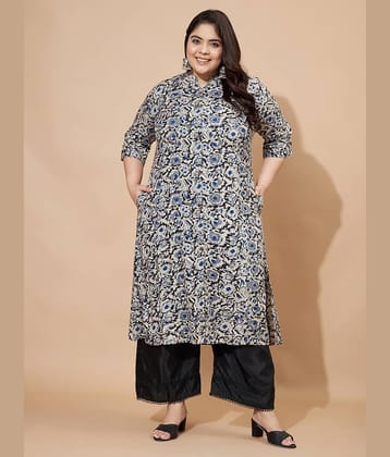 Vbuyz Pack of 1 Rayon Solid Straight Women's Kurti - ( Blue )
