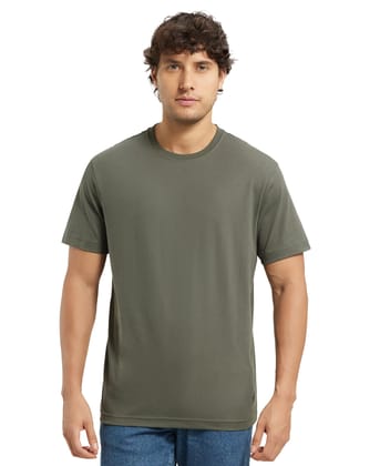 Jockey Men's Regular Fit Round Neck Half Sleeved T-Shirt 2714_Deep Olive_S Jockey Men's Regular Fit Round Neck Half Sleeved T-Shirt 2714_Deep Olive_S - Deep Olive / S