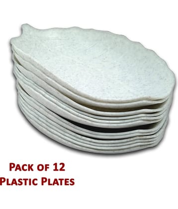Inpro 12 Pcs Plastic White Platter