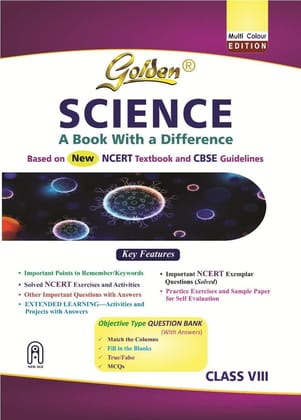 Golden Science: Based on NEW NCERT for Class- 8 (For 2024 Final Exams, includes Objective Type Question Bank) Paperback � 1 February 2023 [Paperback] N.K. Sharma