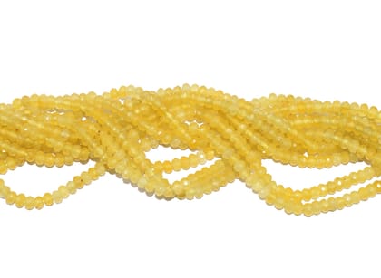 Gemstone Faceted Roundel Agate Loose Beads , 3X4 MM , FDB-001-Per String of Approx 115 PCS / 3X4 MM
