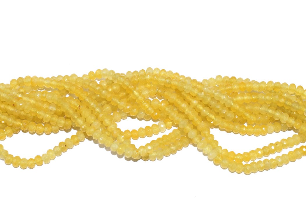 Gemstone Faceted Roundel Agate Loose Beads , 3X4 MM , FDB-001-Per String of Approx 115 PCS / 3X4 MM