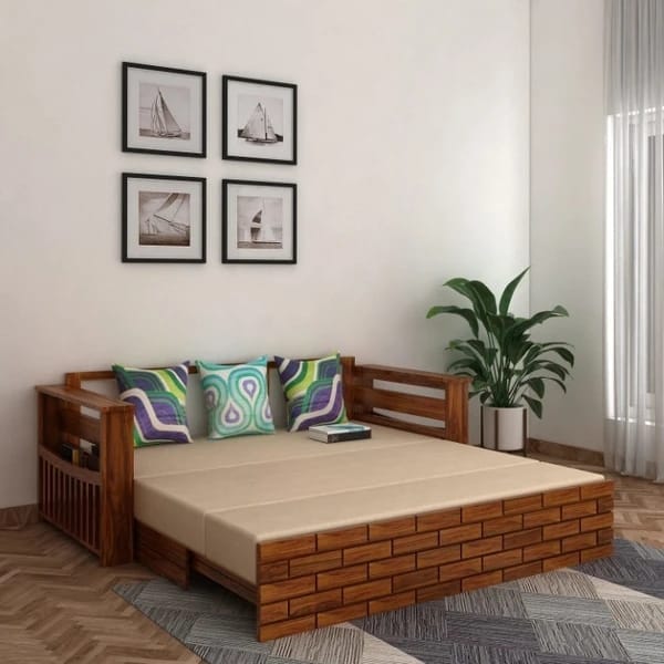 Wooden Sofa Cum Bed