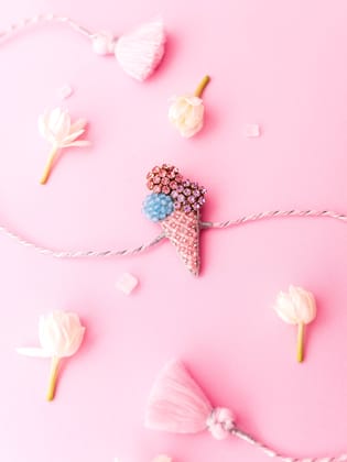 Ice Cream Rhinestone Kids Rakhi