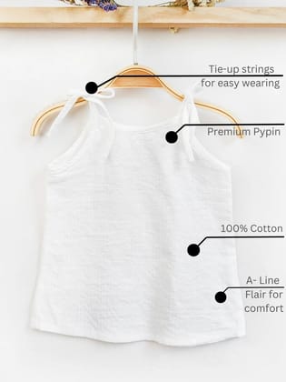 Unisex Newborn Pure White String Jabla 100% cotton-0-3 months