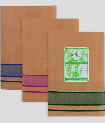 Feather Green - Multicolor Cotton Men's Lungi ( Pack of 3 )