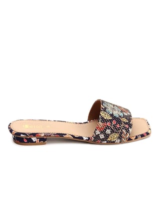 A Touch of Glam comfort Party slip Ons-36 / Black