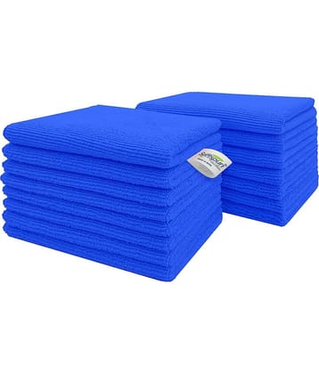 SOFTSPUN Microfiber Cloth 15pcs - Small - 20x30cms - 340 GSM BLUE. Thick Lint & Streak-Free Multipurpose Cloths - Automotive Microfibre Towels for Kitchen Cleaning Polishing Washing & Detailing