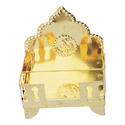 Brass Singhasan Sheet No. 3 for God Idol | Designer Puja Singhasan, Height : 5.4 Inch (ZMAS185 C)