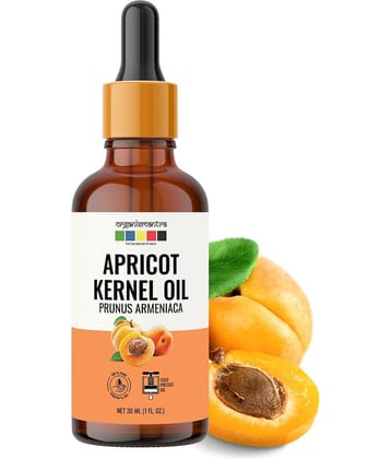 Organix Mantra Apricot Kernel Oil, 100% Pure, Natural & Cold Pressed Organic Oil, 30ML