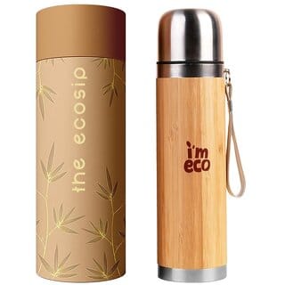 IMECO Thermosteel Water Bottle 450ML, Vaccum Insulated 24 Hours Hot and Cold, Thermos Flask Water Bottle