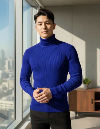 Fashion Point Royal Blue Highneck for Men