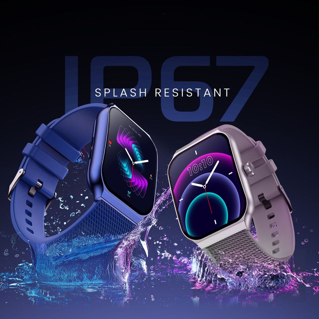 CELLECOR E3 Rise 2.01" HD Curved Display Smart Watch, Bluetooth Calling, 100+ Watch Faces, 100+ Sports Modes, Health Suite, Voice Assistance (Blue)