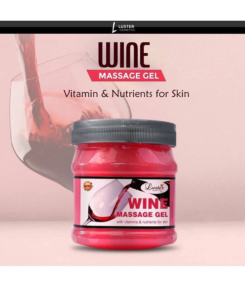 Luster Wine Massage Gel | Helps Hydrates Skin Cells & Provides Nourishment | Moisturizer 500 ml